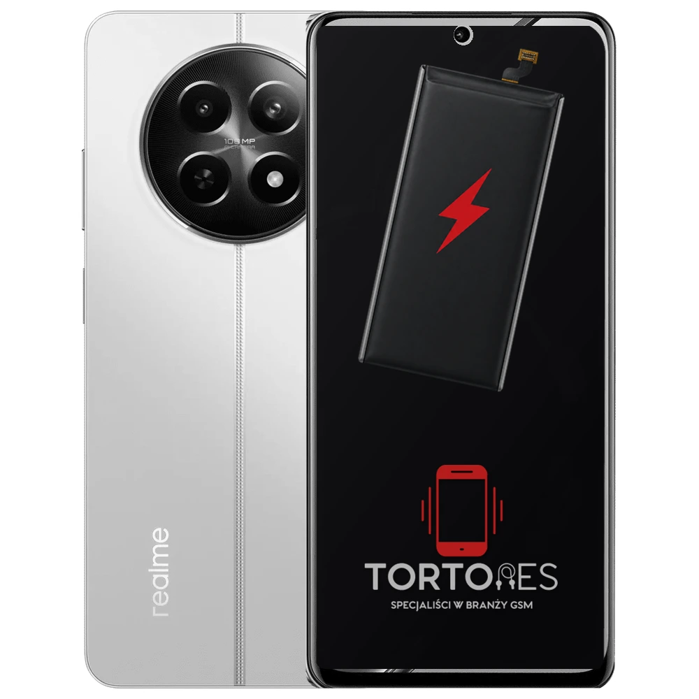 Realme 12 5G z ilustracją baterii - wymiana baterii