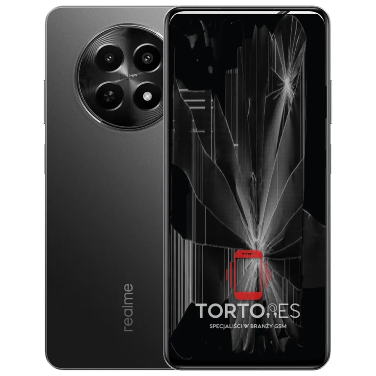 Realme 12x 5G (EU) z ilustracją pękniętego wyświetlacza - wymiana zbitego wyświetlacza