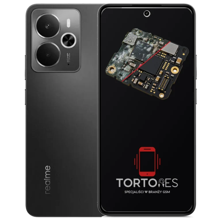 Realme 14 5G z ilustracją zalania - czyszczenie po zalaniu