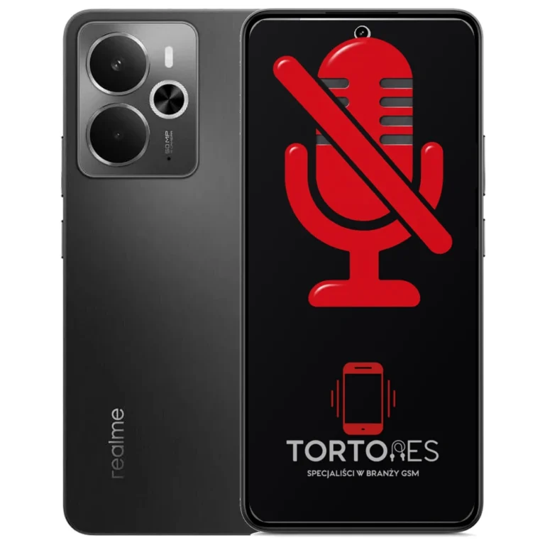 Realme 14 5G z symbolem mikrofonu - naprawa mikrofonu