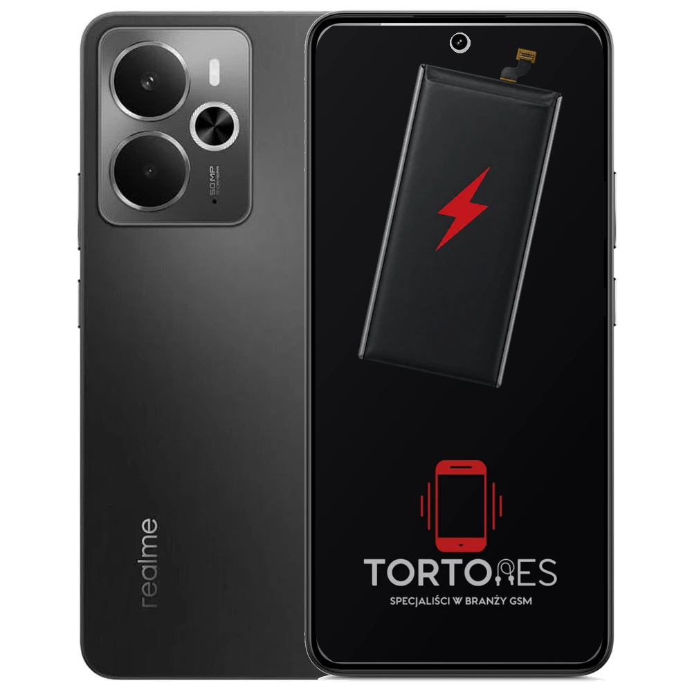 Realme 14 5G z ilustracją baterii - wymiana baterii