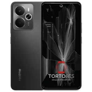 Realme 14 5G z ilustracją pękniętego wyświetlacza - wymiana zbitego wyświetlacza