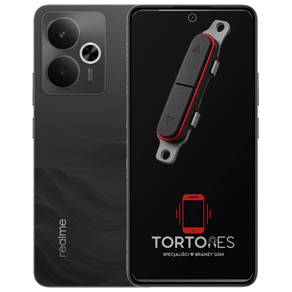 Realme 14T 5G z symbolem przycisków - naprawa przycisków włączania i głośności