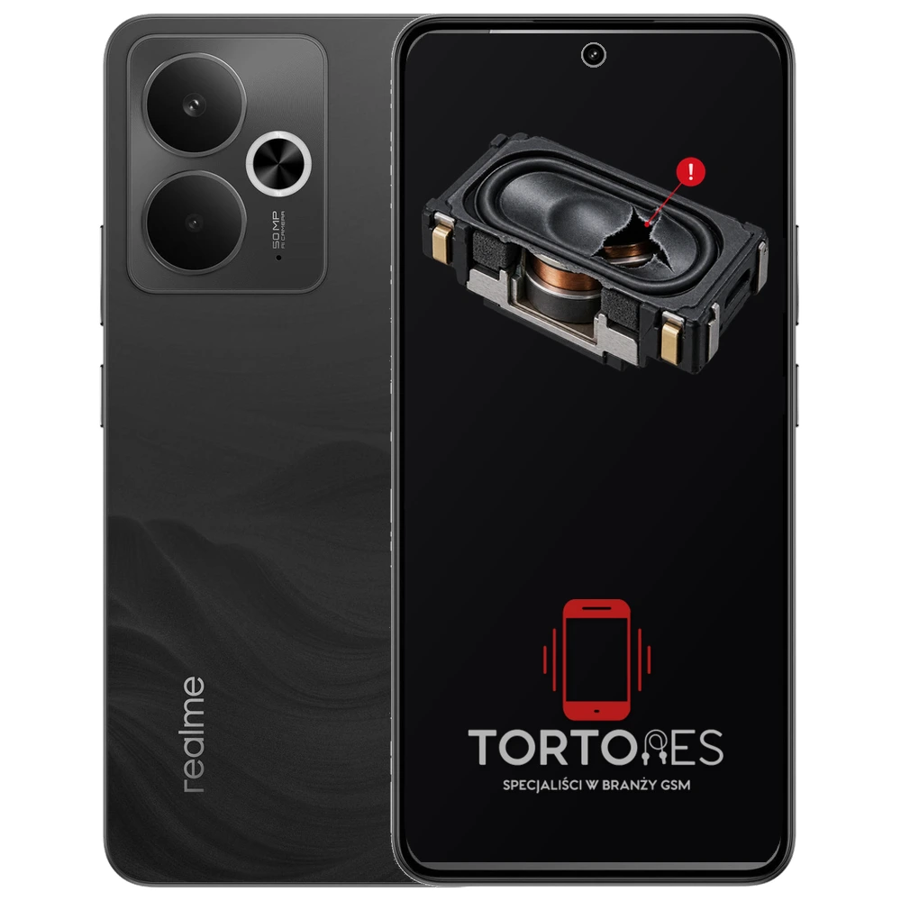 Realme 14T 5G z symbolem głośnika multimedialnego - wymiana głośnika multimedialnego