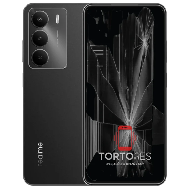 Realme 14x 5G (EU) z ilustracją pękniętego wyświetlacza - wymiana zbitego wyświetlacza
