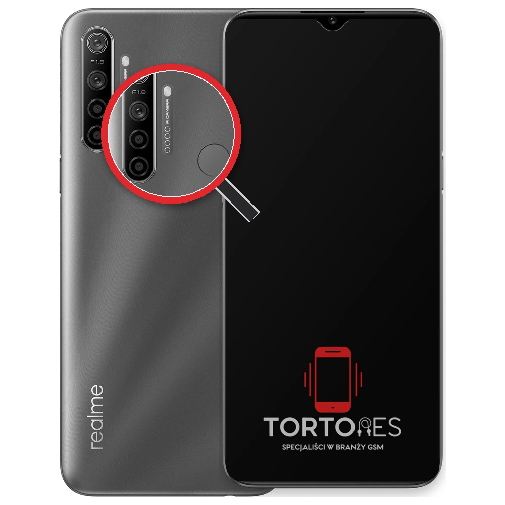 Realme 5i z lupą na tylnych aparatach - wymiana tylnej kamery