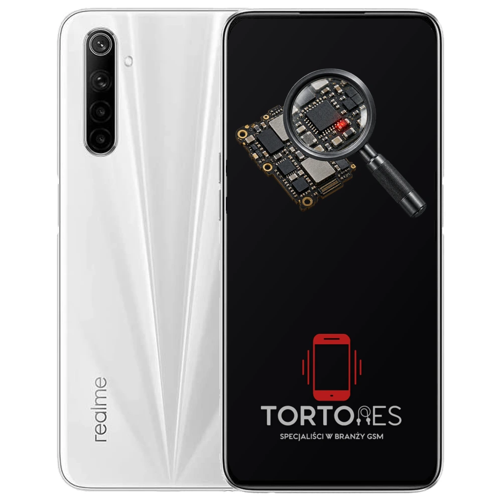 Realme 6 z symbolem diagnostyki - diagnoza telefonu