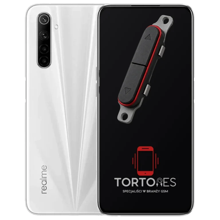 Realme 6 z symbolem przycisków - naprawa przycisków włączania i głośności
