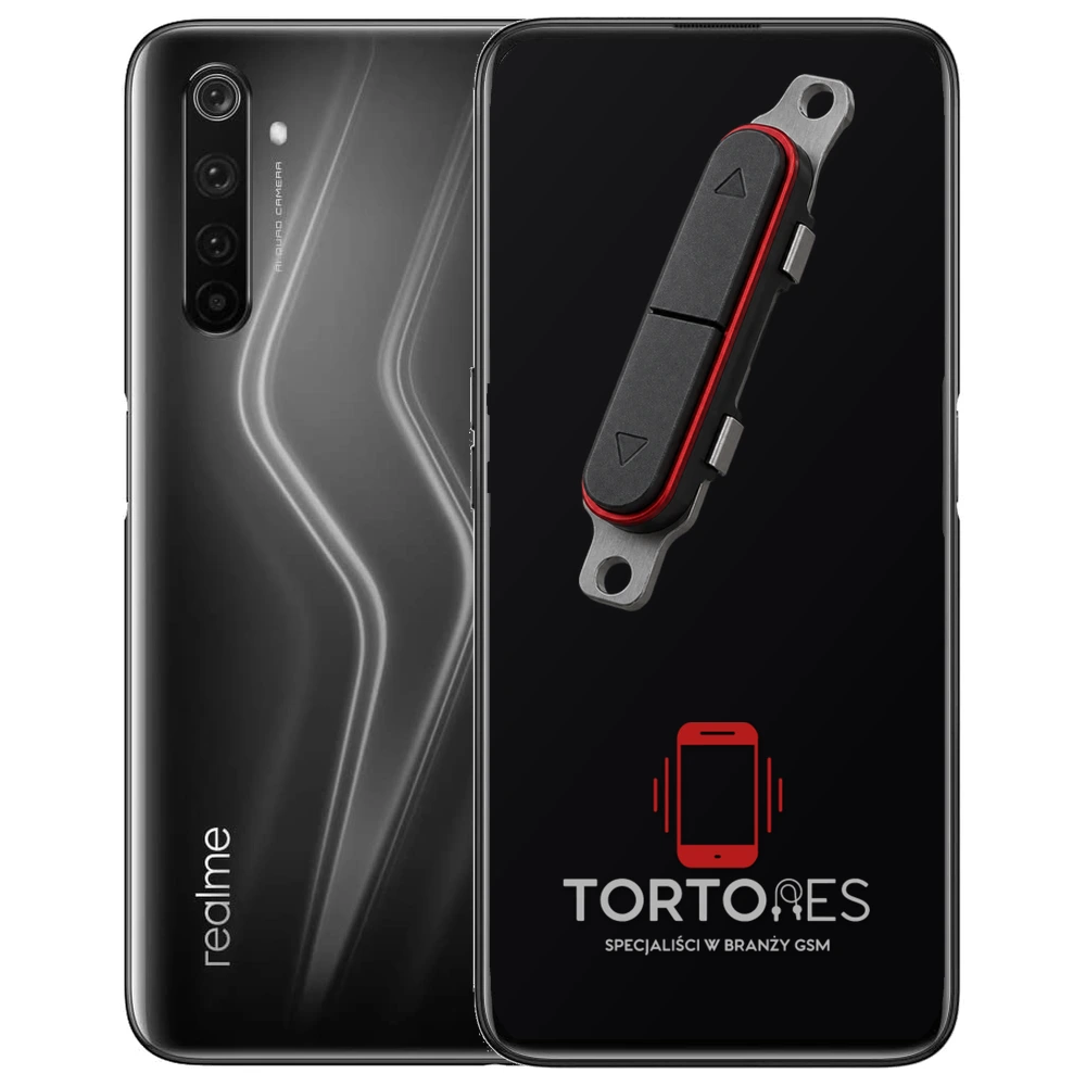Realme 6 Pro z symbolem przycisków - naprawa przycisków włączania i głośności