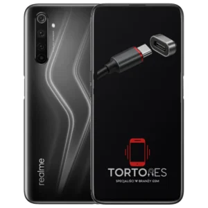 Realme 6 Pro z ilustracją złącza ładowania - naprawa złącza ładowania