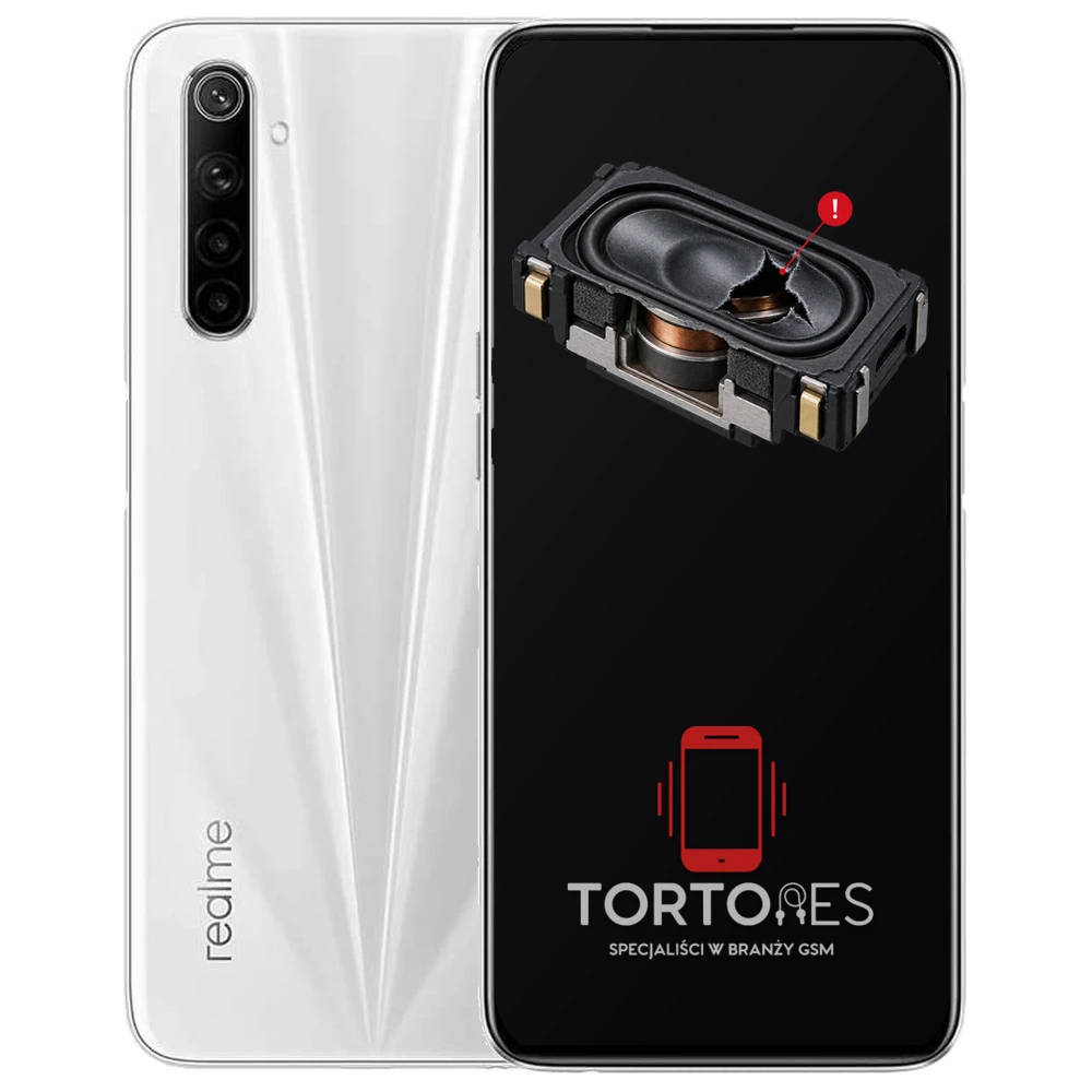 Realme 6 z symbolem głośnika multimedialnego - wymiana głośnika multimedialnego