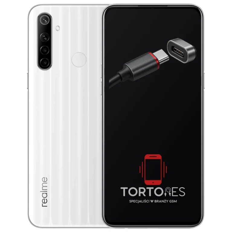 Realme 6i z ilustracją złącza ładowania - naprawa złącza ładowania