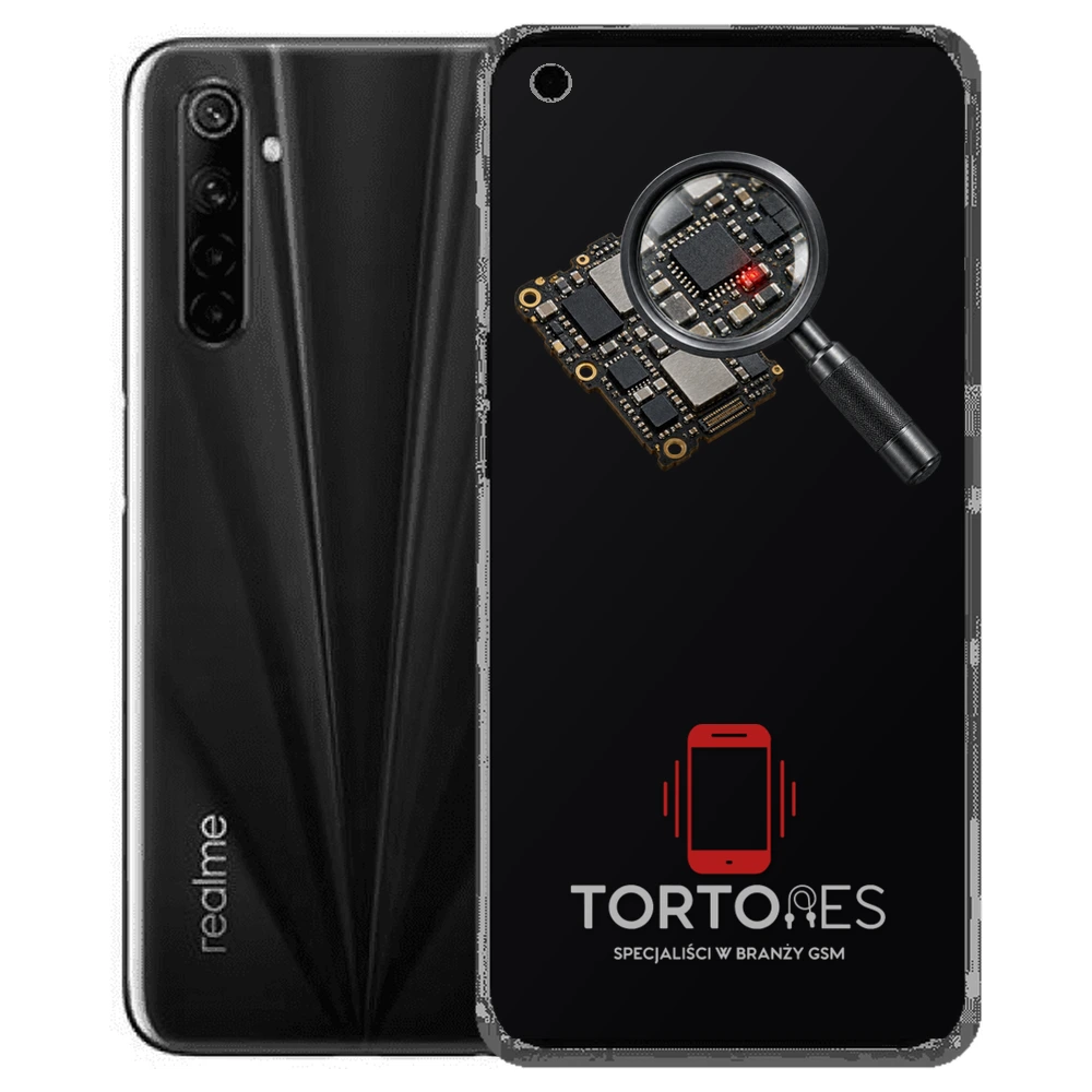 Realme 6s z symbolem diagnostyki - diagnoza telefonu