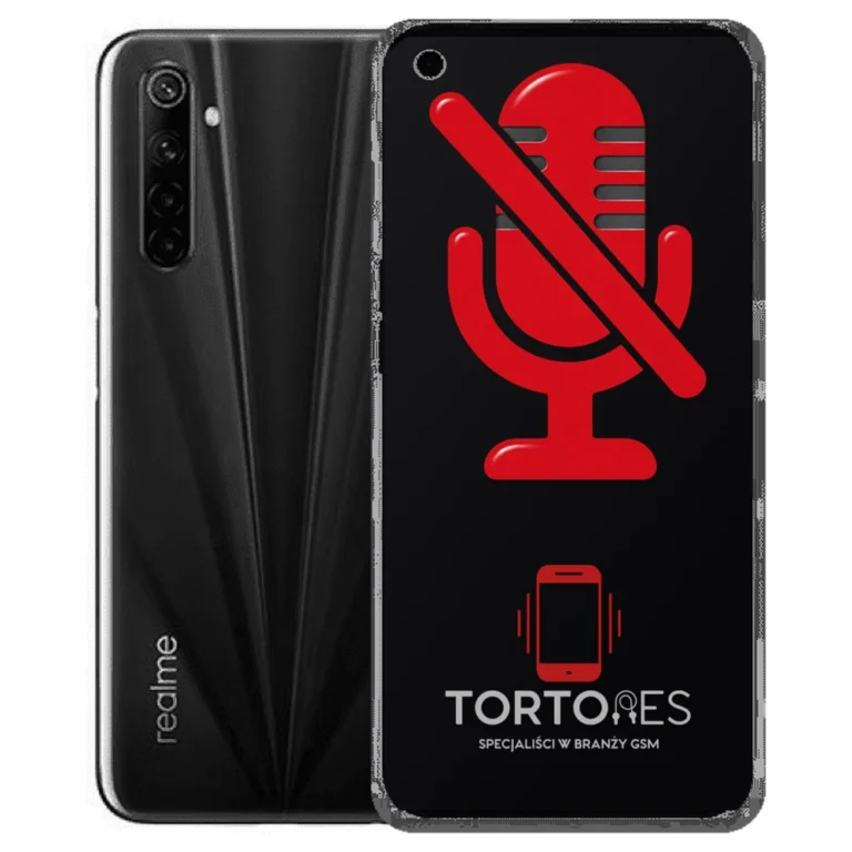 Realme 6s z symbolem mikrofonu - naprawa mikrofonu