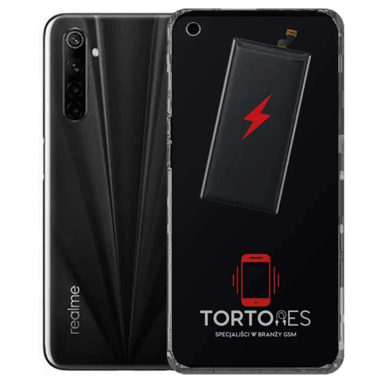Realme 6s z ilustracją baterii - wymiana baterii