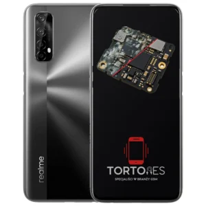 Realme 7 4G z ilustracją zalania - czyszczenie po zalaniu