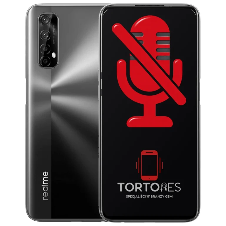 Realme 7 4G z symbolem mikrofonu - naprawa mikrofonu
