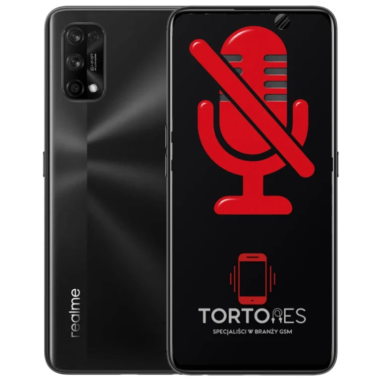 Realme 7 Pro z symbolem mikrofonu - naprawa mikrofonu