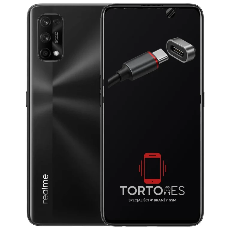 Realme 7 Pro z ilustracją złącza ładowania - naprawa złącza ładowania