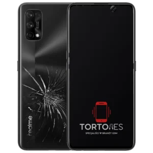 Realme 7 Pro z ilustracją pękniętej tylnej klapki - wymiana zbitej klapki