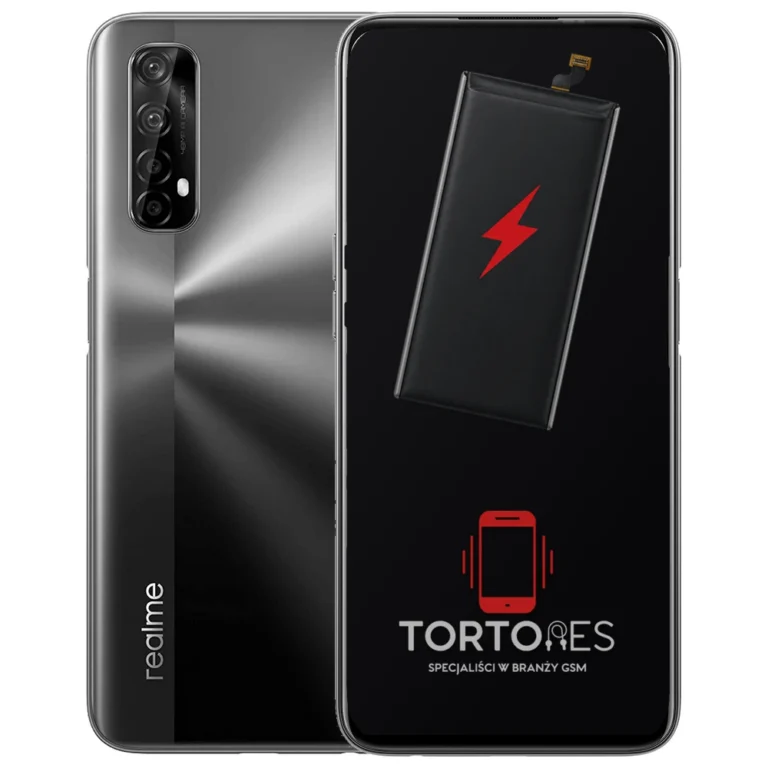 Realme 7 4G z ilustracją baterii - wymiana baterii