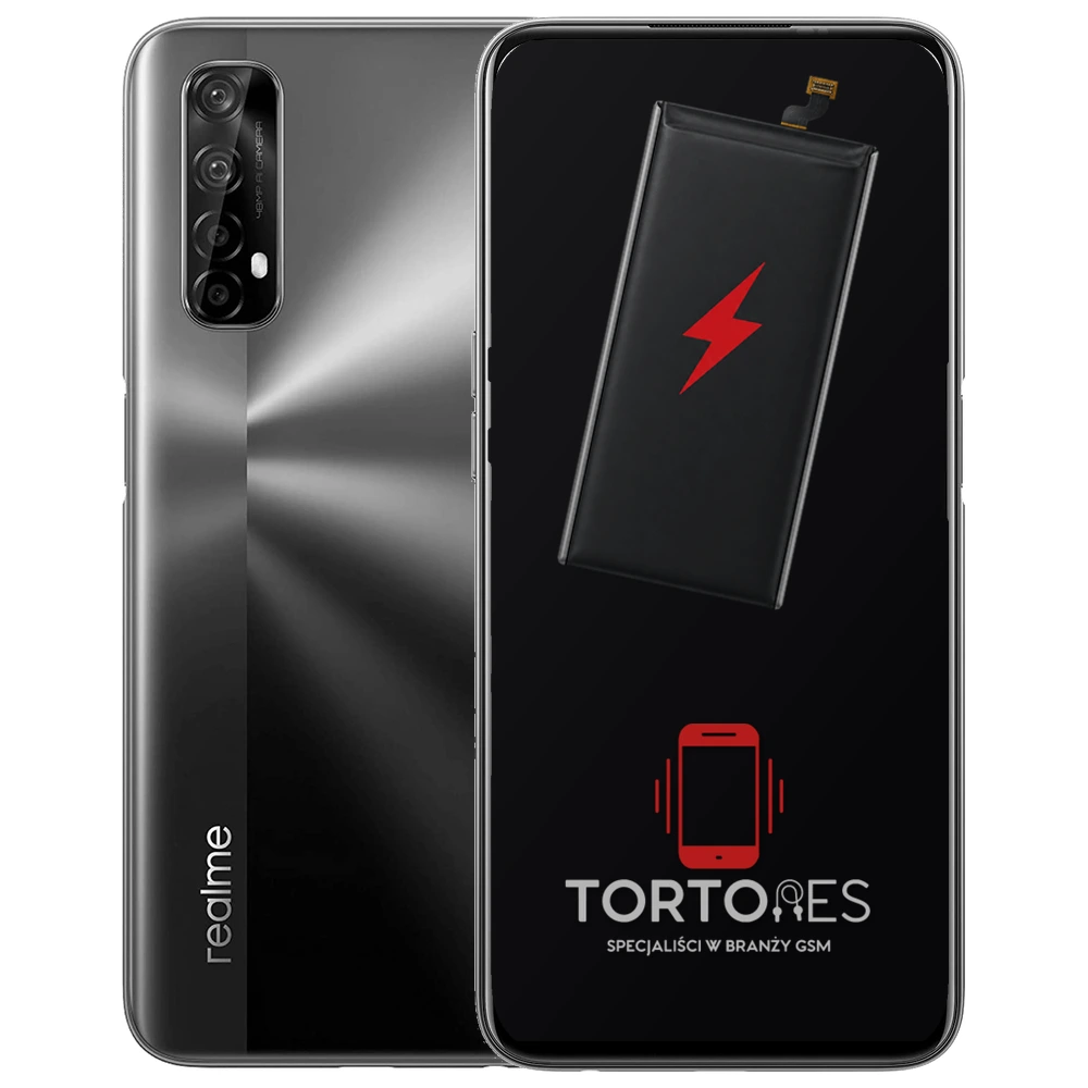 Realme 7 4G z ilustracją baterii - wymiana baterii