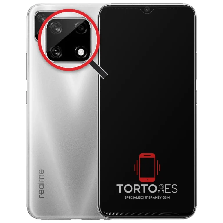 Realme 7i (EU) z lupą na tylnych aparatach - wymiana tylnej kamery