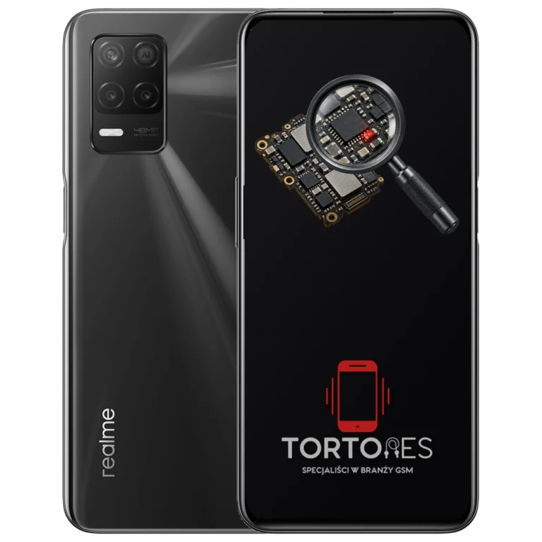 Realme 8 5G z symbolem diagnostyki - diagnoza telefonu