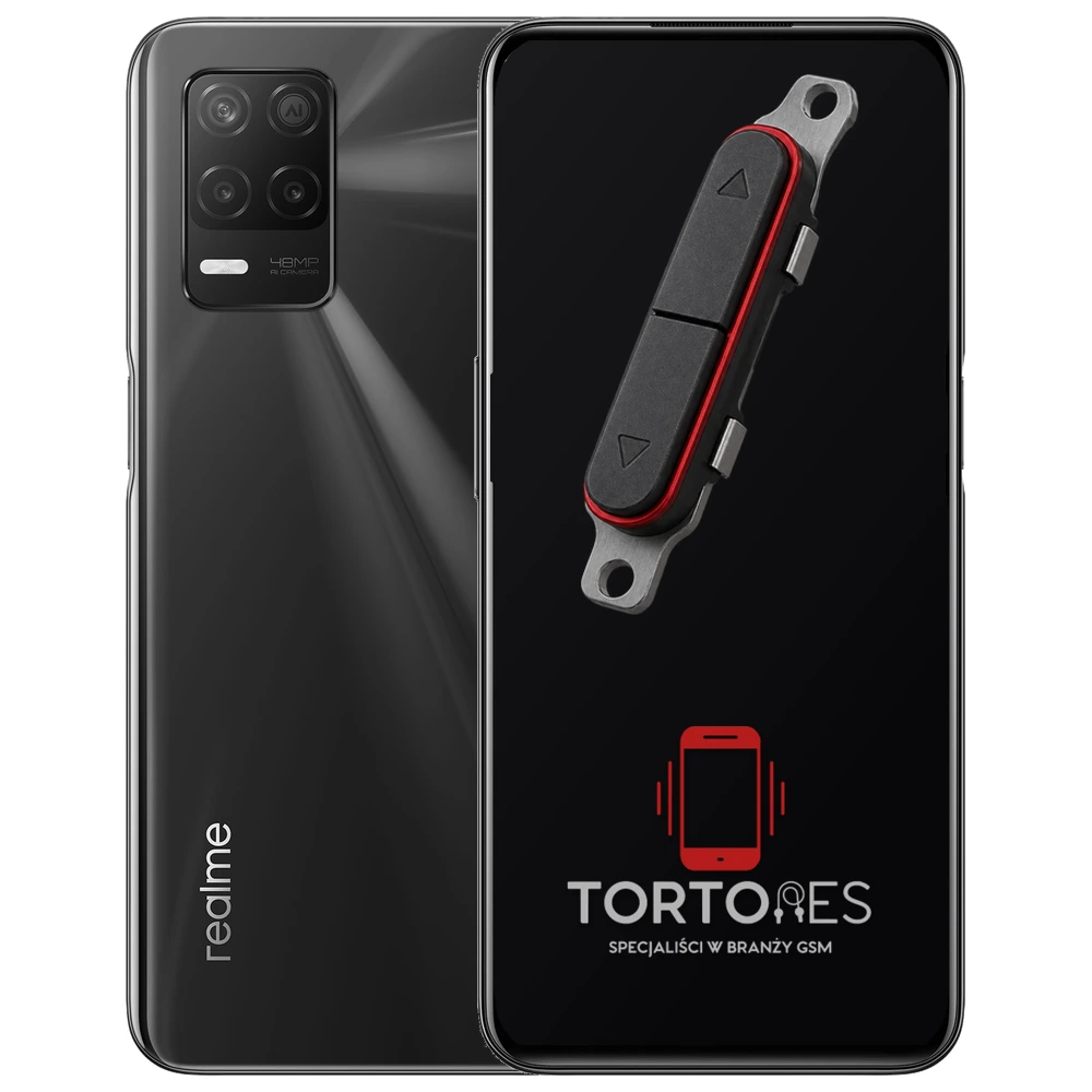 Realme 8 5G z symbolem przycisków - naprawa przycisków włączania i głośności