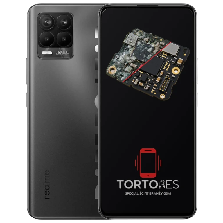 Realme 8 Pro z ilustracją zalania - czyszczenie po zalaniu
