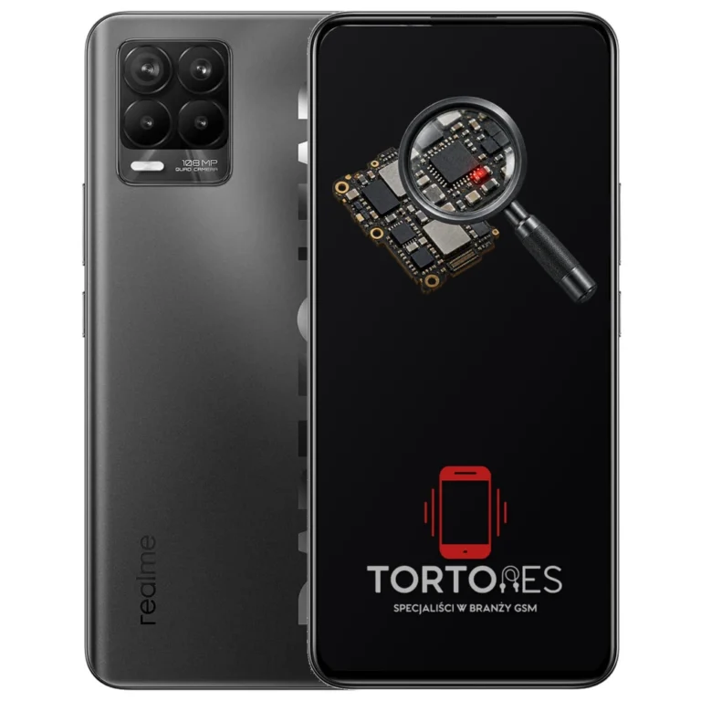 Realme 8 Pro z symbolem diagnostyki - diagnoza telefonu