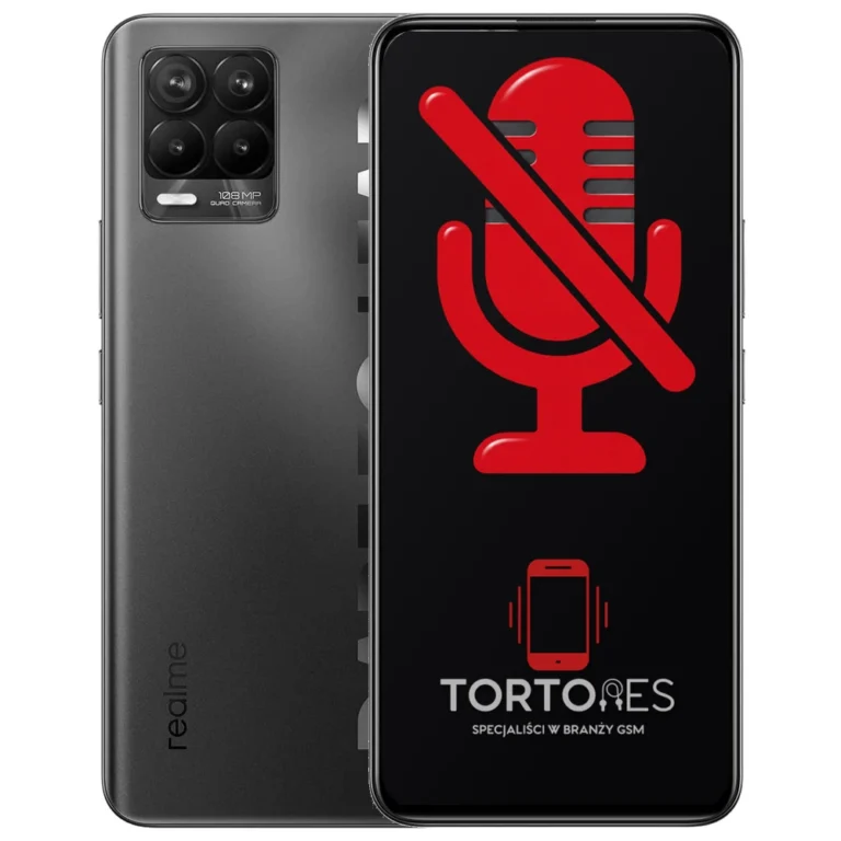Realme 8 Pro z symbolem mikrofonu - naprawa mikrofonu