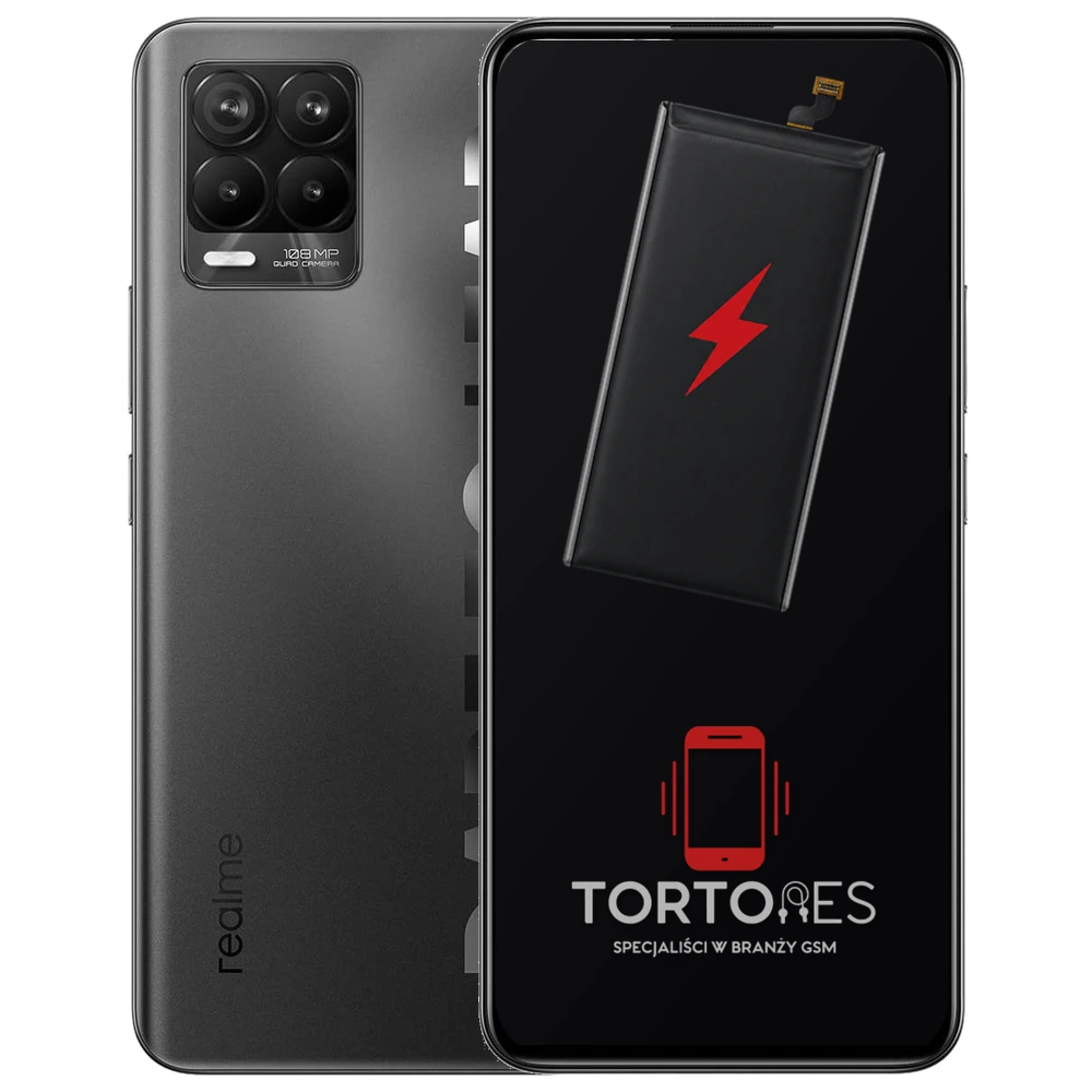 Realme 8 Pro z ilustracją baterii - wymiana baterii