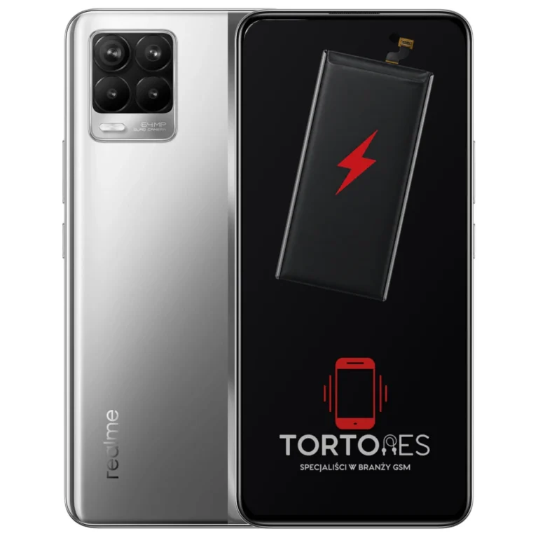 Realme 8 4G z ilustracją baterii - wymiana baterii