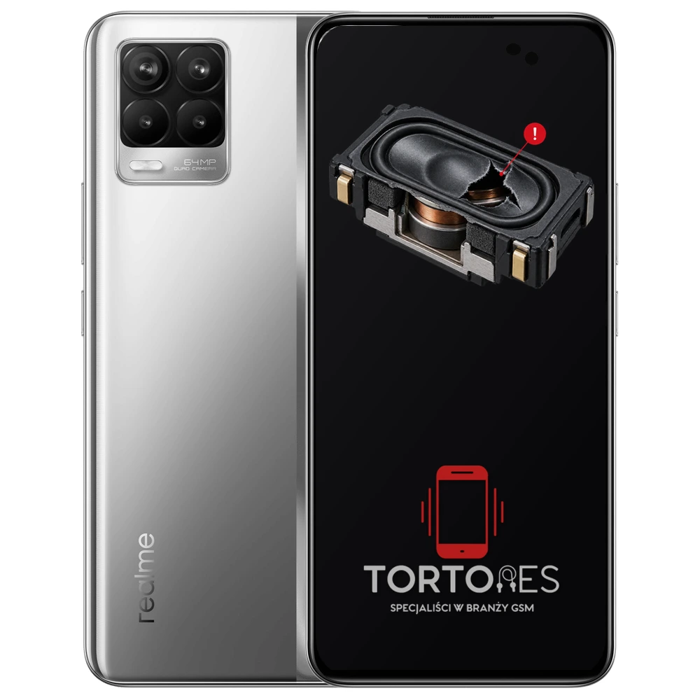 Realme 8 4G z symbolem głośnika multimedialnego - wymiana głośnika multimedialnego