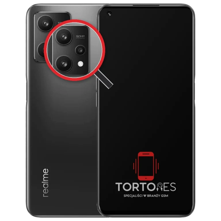 Realme 9 5G (EU) z lupą na tylnych aparatach - wymiana tylnej kamery
