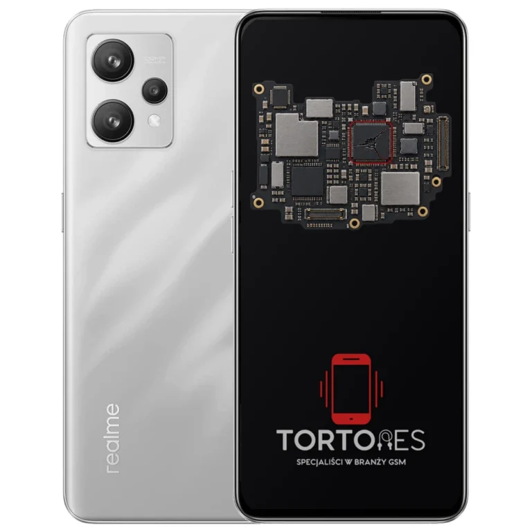 Realme 9 4G z ilustracją płyty głównej - naprawa płyty głównej