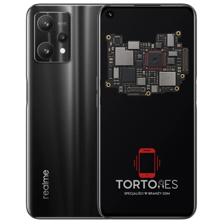 Realme 9 Pro 5G z ilustracją płyty głównej - naprawa płyty głównej