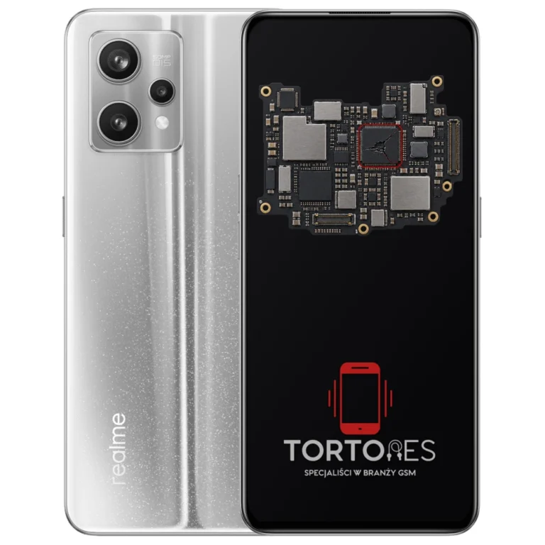 Realme 9 Pro+ 5G z ilustracją płyty głównej - naprawa płyty głównej