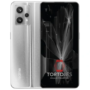 Realme 9 Pro+ 5G z ilustracją pękniętego wyświetlacza - wymiana zbitego wyświetlacza