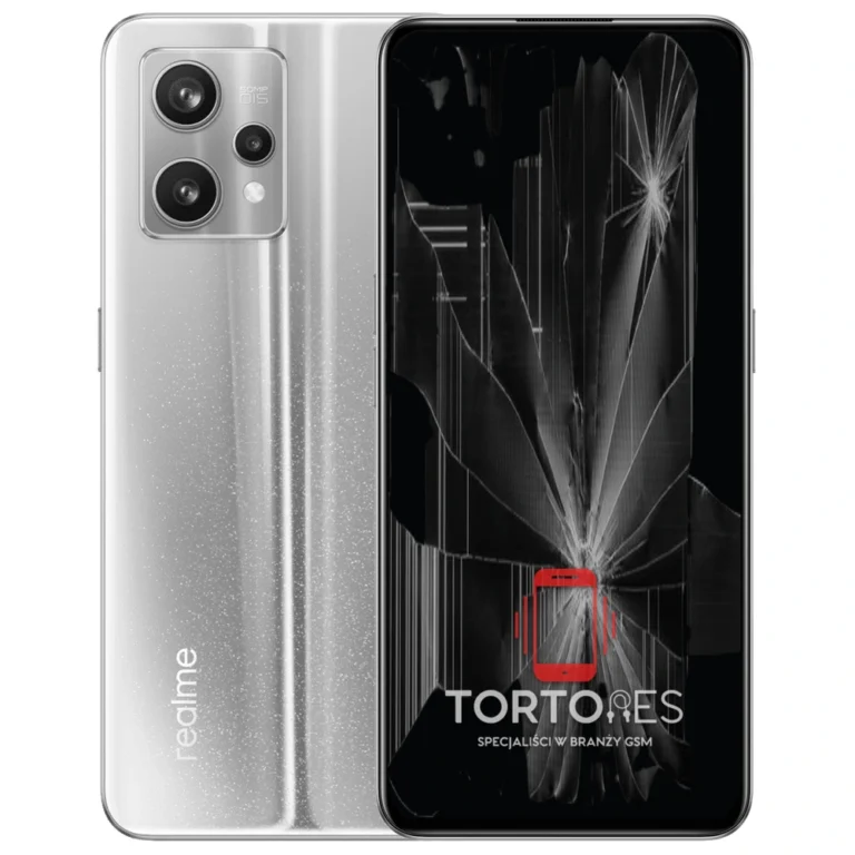 Realme 9 Pro+ 5G z ilustracją pękniętego wyświetlacza - wymiana zbitego wyświetlacza