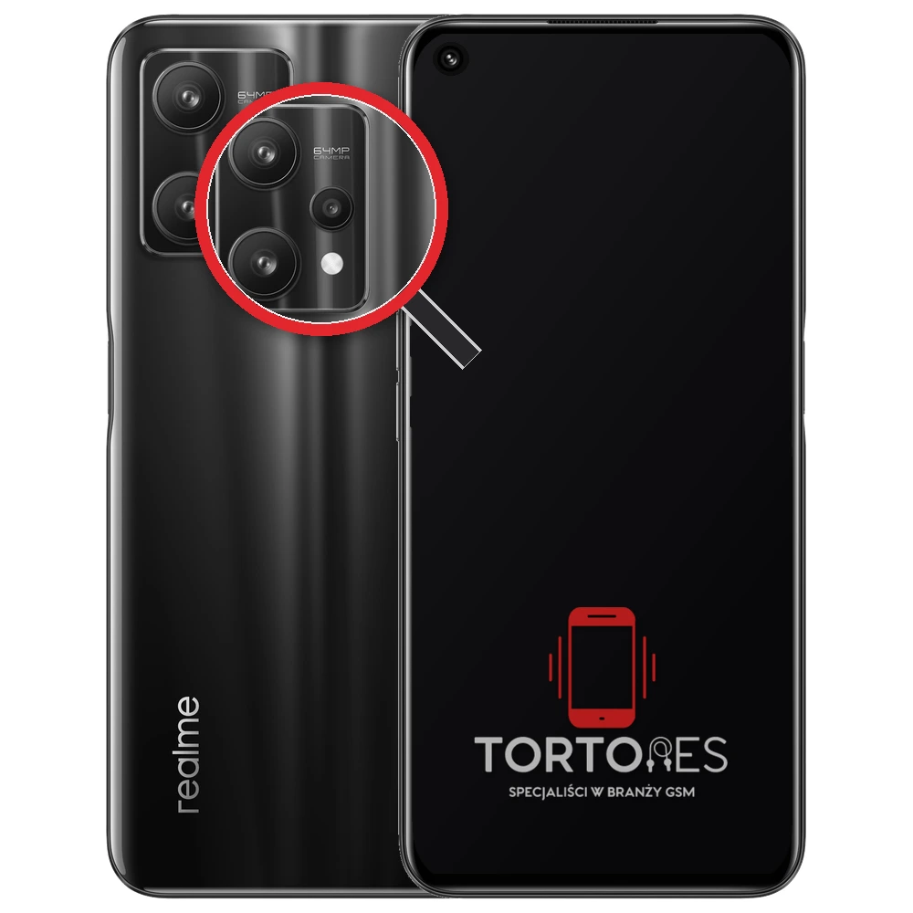 Realme 9 Pro 5G z lupą na tylnych aparatach - wymiana tylnej kamery