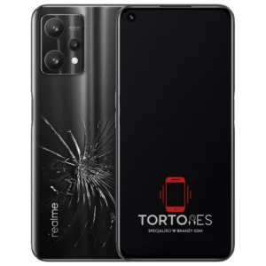 Realme 9 Pro 5G z ilustracją pękniętej tylnej klapki - wymiana zbitej klapki