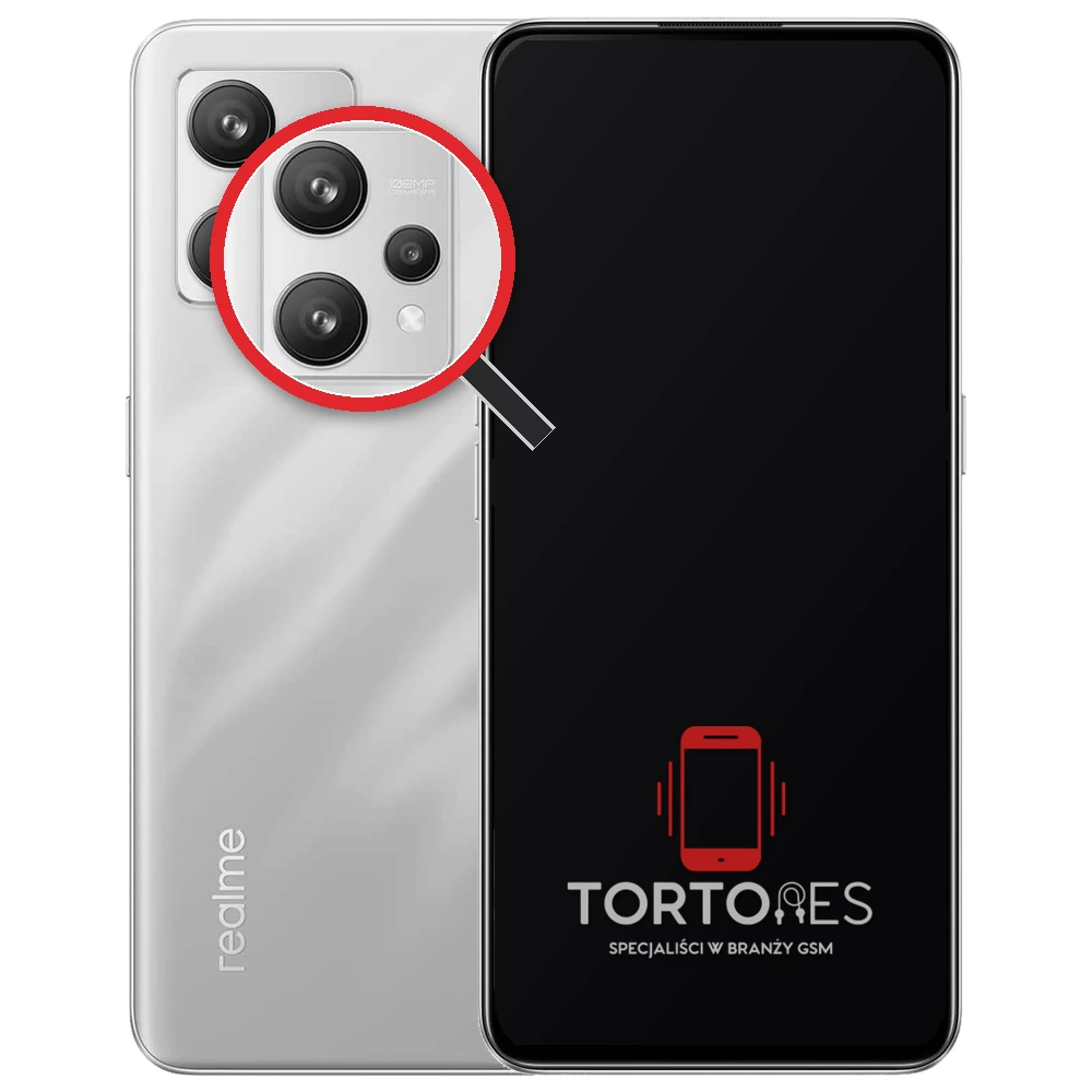 Realme 9 4G z lupą na tylnych aparatach - wymiana tylnej kamery