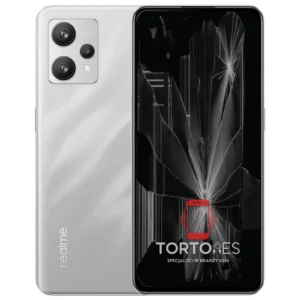 Realme 9 4G z ilustracją pękniętego wyświetlacza - wymiana zbitego wyświetlacza
