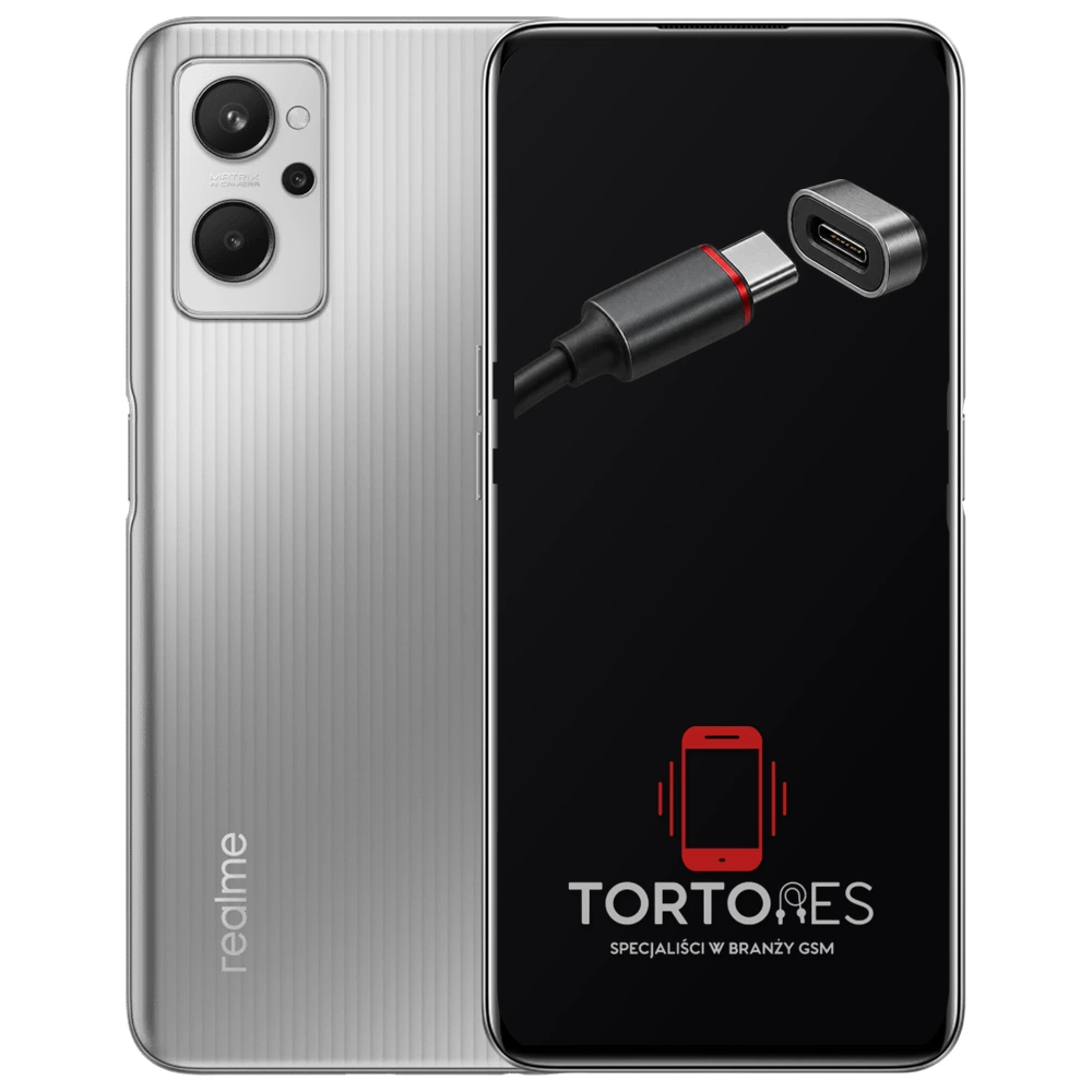 Realme 9i z ilustracją złącza ładowania - naprawa złącza ładowania