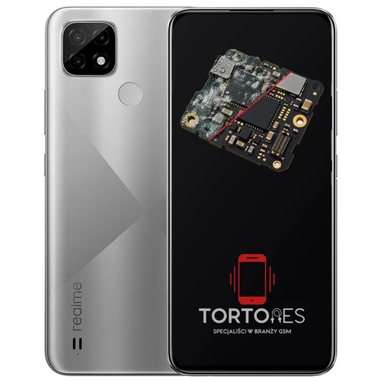 Realme C21 z ilustracją zalania - czyszczenie po zalaniu