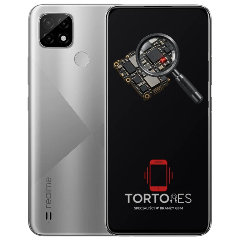 Realme C21 z symbolem diagnostyki - diagnoza telefonu
