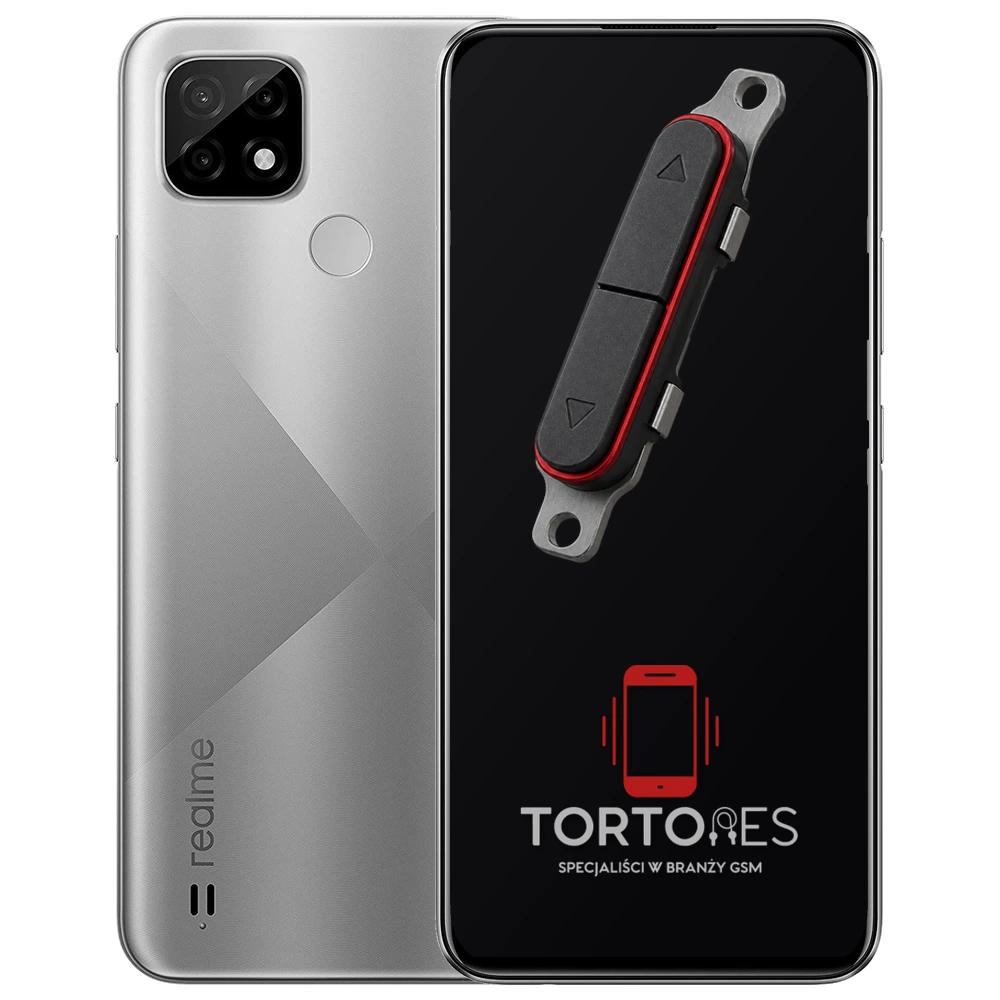 Realme C21 z symbolem przycisków - naprawa przycisków włączania i głośności