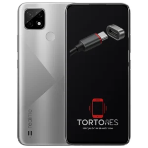 Realme C21 z ilustracją złącza ładowania - naprawa złącza ładowania